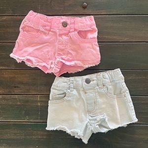 2 pair of 2t cut-off denim shorts